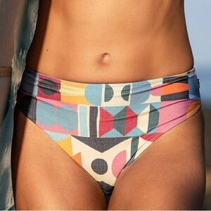 Athleta Geo Block Print Reversible Bikini Bottom - XL, NWT